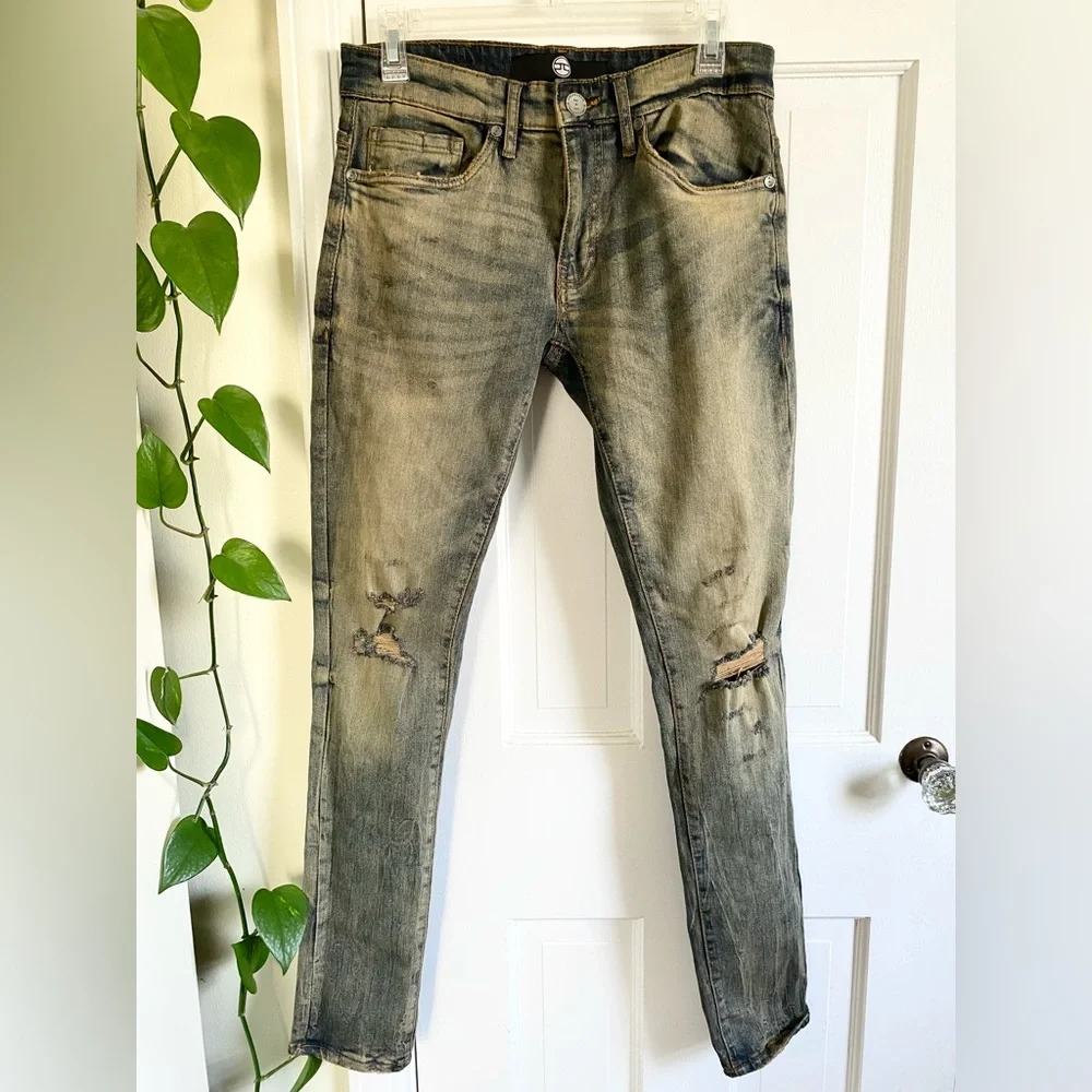 Jordan Craig Ross Distressed Skinny Jeans Men’s Size 28x32 Desert Storm Wash